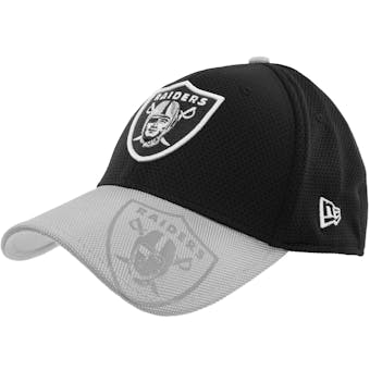 Oakland Raiders New Era 39Thirty Black Sidelines Flex Fit Hat