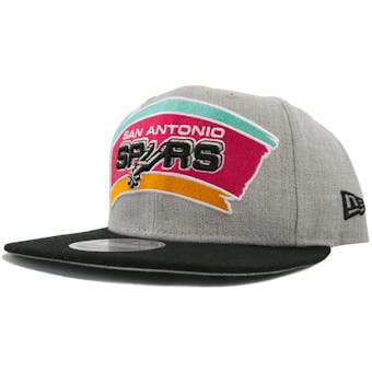 San Antonio Spurs New Era 9Fifty Gray Hardwood Classics Flat Brim Snapback Hat (Adult One Size)