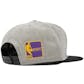Los Angeles Lakers New Era 9Fifty Gray Hardwood Classics Flat Brim Snapback Hat (Adult OSFA)