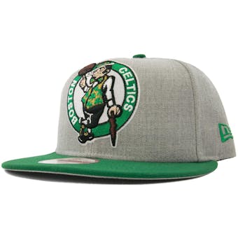 Boston Celtics New Era 9Fifty Gray Grand Logo Flat Brim Snapback Hat (Adult OSFA)