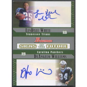 2006 Bowman #WW Lendale White & DeAngelo Williams Signs of the Future Dual Rookie Auto #38/50