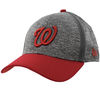 Washington Nationals New Era 39Thirty (3930) Gray Clubhouse Flex Fit Hat (Adult L/XL)