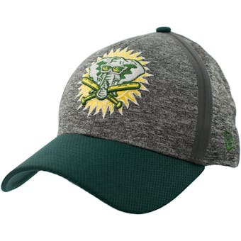 Oakland Athletics New Era 39Thirty (3930) Gray Retro Clubhouse Flex Fit Hat (Adult M/L)