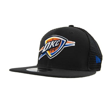Oklahoma City Thunder New Era 9Fifty Black Flat Brim Snapback Hat (Adult OSFA)