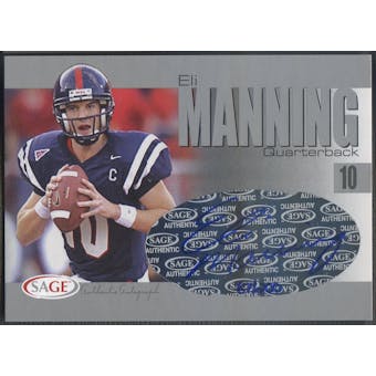 2004 SAGE #A27 Eli Manning Rookie Silver Auto #087/200