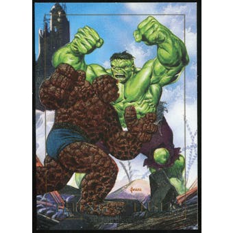 1992 Fleer Marvel Masterpieces Battle Spectra #1D Thing vs. Hulk