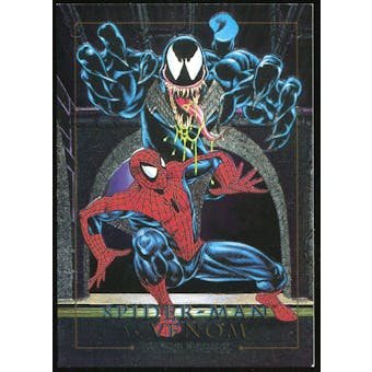 1992 Fleer Marvel Masterpieces Battle Spectra #4D Spider-Man vs. Venom