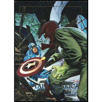 1992 Fleer Marvel Masterpieces Battle Spectra #5D Captain America vs. Red Skull