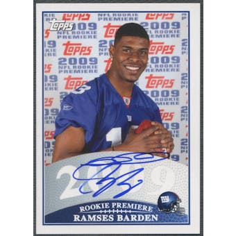 2009 Topps Rookie Premiere #RB Ramses Barden Rookie Auto