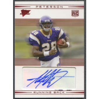 2007 Topps Performance #109A Adrian Peterson Rookie Red Auto #009/135