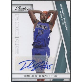 2010/11 Prestige #215 DeMarcus Cousins Draft Picks Rights Rookie Auto #078/199