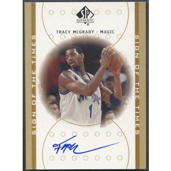 2000/01 SP Authentic #TM Tracy McGrady Sign of the Times Auto