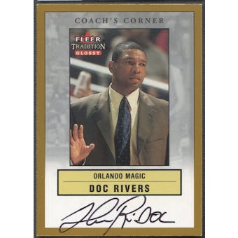 2000/01 Fleer Glossy #2 Doc Rivers Coach's Corner Auto