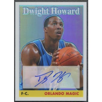2008/09 Topps Chrome #12 Dwight Howard 1958-59 Variations Refractor Auto #37/45