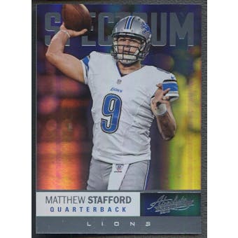 2012 Absolute #45 Matthew Stafford Spectrum Platinum #3/5