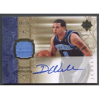 2006/07 Ultimate Collection #AUDW Deron Williams Jersey Auto #18/75