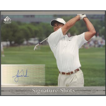 2005 SP Signature #T1 Tiger Woods Signature Shots 8x10 Full Swing Auto SP