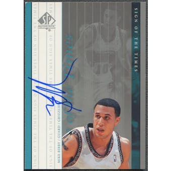 1999/00 SP Authentic #MB Mike Bibby Sign of the Times Auto
