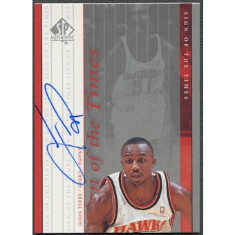 1999/00 SP Authentic #JT Jason Terry Sign of the Times Rookie Auto