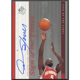 1999/00 SP Authentic #DG Dion Glover Sign of the Times Auto
