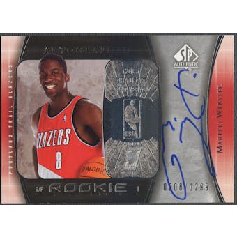 2005/06 SP Authentic #96 Martell Webster Rookie Auto #0208/1299