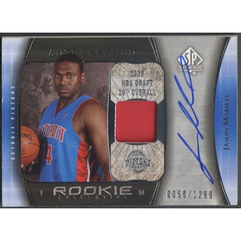 2005/06 SP Authentic #116 Jason Maxiell Limited Rookie Patch Auto #0058/1299