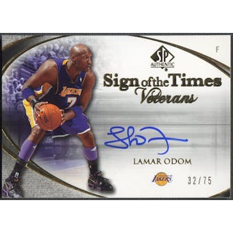 2005/06 SP Authentic #LO Lamar Odom Sign of the Times Veterans Auto #32/75