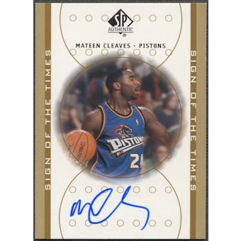2000/01 SP Authentic #MC Mateen Cleaves Sign of the Times Rookie Auto