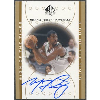 2000/01 SP Authentic #MF Michael Finley Sign of the Times Auto