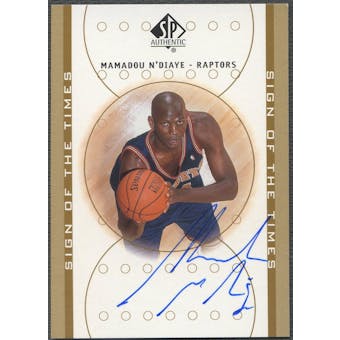 2000/01 SP Authentic #MN Mamadou N'Diaye Sign of the Times Auto
