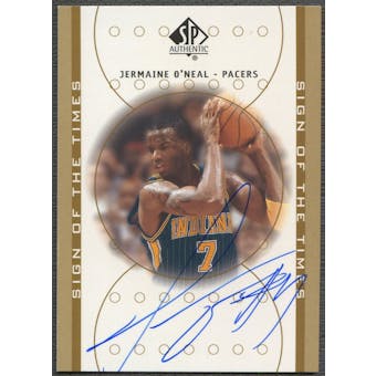 2000/01 SP Authentic #JO Jermaine O'Neal Sign of the Times Auto