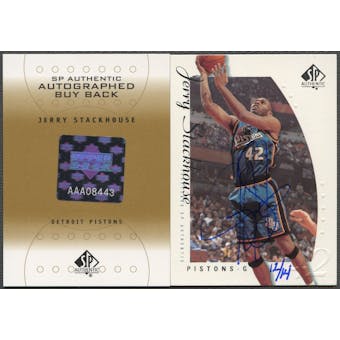 2000/01 SP Authentic #108 Jerry Stackhouse 1999/00 SPA BuyBack Auto #12/14
