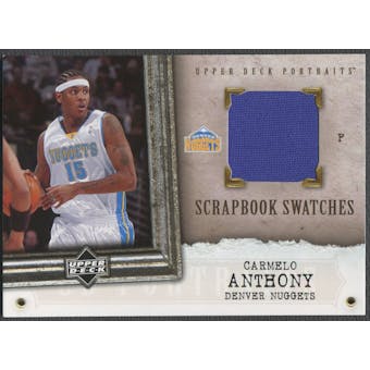 2005/06 UD Portraits #CA Carmelo Anthony Scrapbook Swatches Jersey