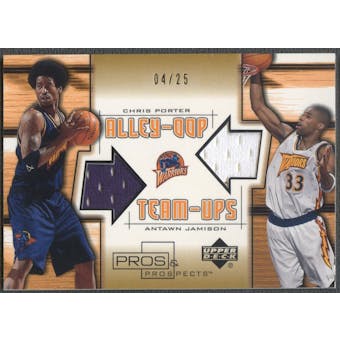 2001/02 Pros and Prospects #CPAJ Chris Porter & Antawn Jamison Alley-Oop Team-Ups Gold Jersey #04/25