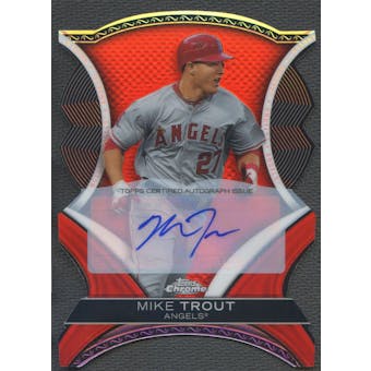 2012 Topps Chrome #MT Mike Trout Dynamic Die Cuts Auto #11/25