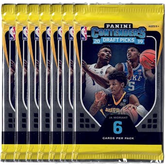 2019/20 Panini Contenders Draft Basketball Blaster Pack (Lot of 7 = 1 Blaster Box)