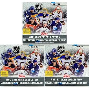 2019/20 Topps NHL Hockey Sticker Collection Box (Lot of 3)