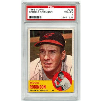1963 Topps Baseball #345 Brooks Robinson PSA 4 (VG-EX) *1926*