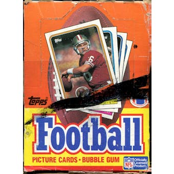 1988 Topps Football Wax Box (VG Box - MINT Packs)