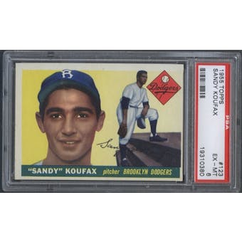 1955 Topps Baseball #123 Sandy Koufax Rookie PSA 6 (EX-MT) *0380