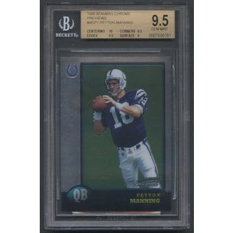 1998 Bowman Chrome Preview #BCP1 Peyton Manning Rookie BGS 9.5