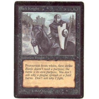 Magic the Gathering Beta Single Black Knight - MODERATE PLAY (MP)