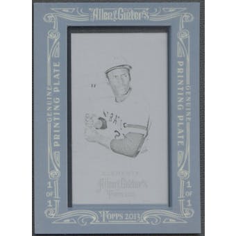 2013 Topps Allen and Ginter #82 Roberto Clemente Mini Framed Black Printing Plate #1/1