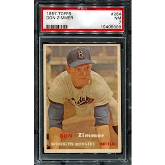 1957 Topps Baseball #284 Don Zimmer PSA 7 (NM) *5088