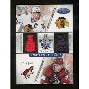 2012/13 Panini Certified Path to the Cup Quarter Finals Dual Jerseys #11 Antoine Vermette/Jonathan Toews /250