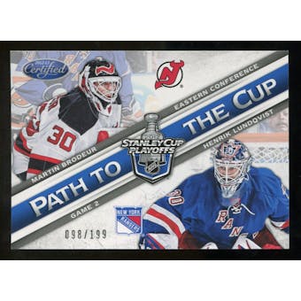 2012/13 Panini Certified Path to the Cup Conference Finals #7 Henrik Lundqvist/Martin Brodeur /199