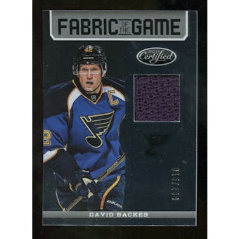 2012/13 Panini Certified Fabric of the Game #98 David Backes /299