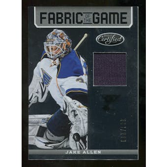2012/13 Panini Certified Fabric of the Game #3 Jake Allen /299