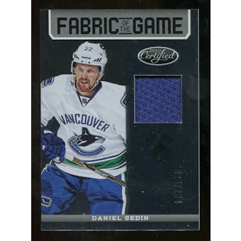 2012/13 Panini Certified Fabric of the Game #72 Daniel Sedin /299