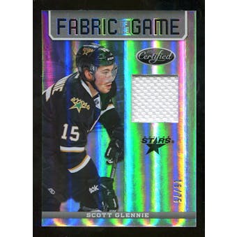 2012/13 Panini Certified Fabric of the Game Mirror Hot Box #2 Scott Glennie /75